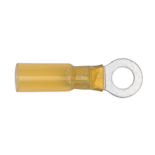Sealey Heat Shrink Terminal 6.4mm Ring Transparent Yellow - Pack of 25 YTSR2564