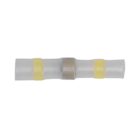 Sealey Heat Shrink Butt Connector Solder Electrical Yellow - Pack of 25 YTSSB25