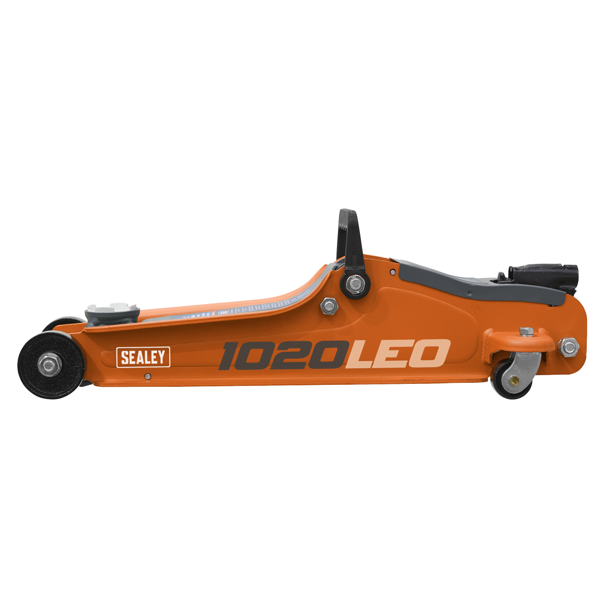 Sealey 2 Tonne Low Profile Short Chassis Trolley Jack Orange 385mm 1020LEO
