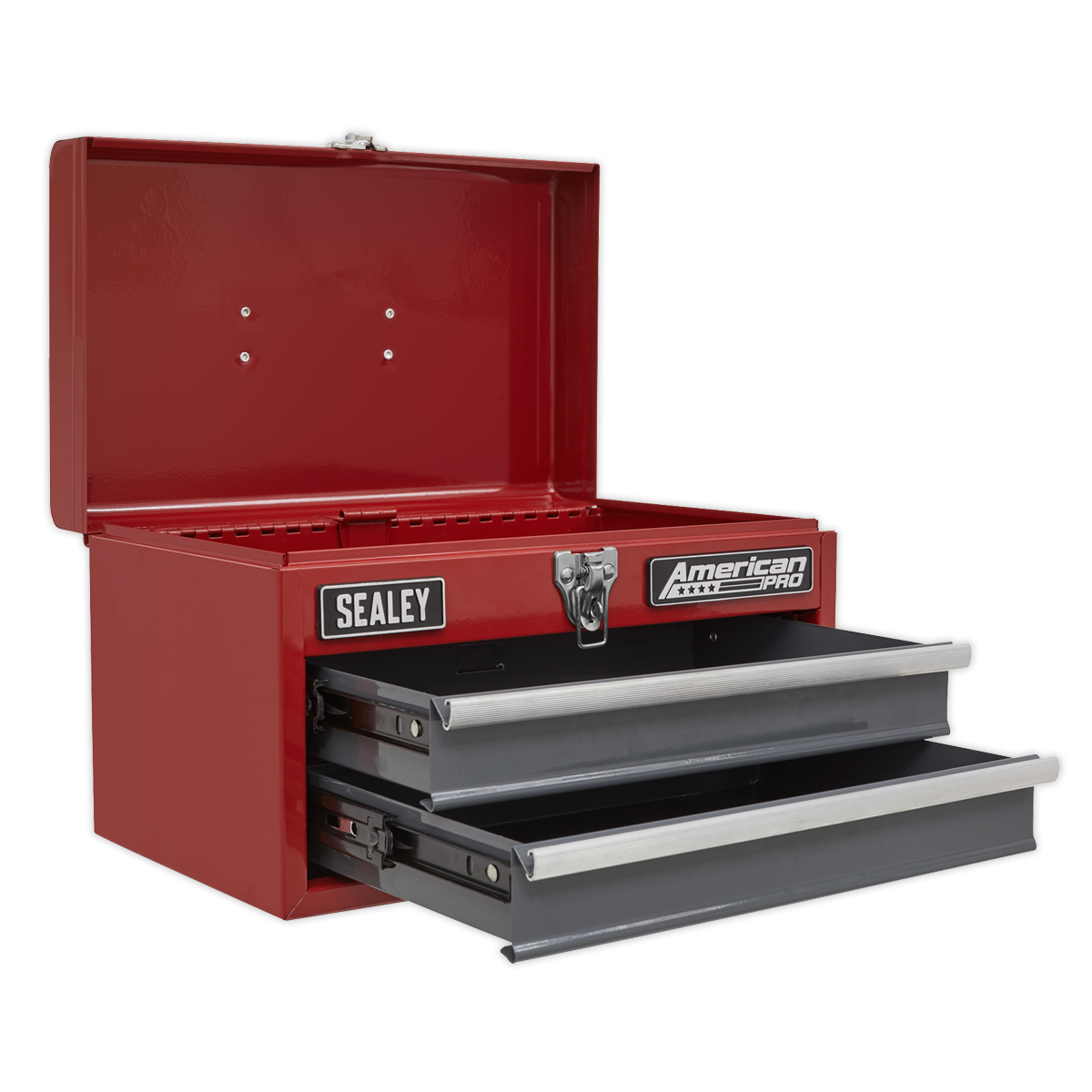 Sealey Tool Box 2 Drawers Ball Bearing Slides Organiser Storage Garage AP2602BB