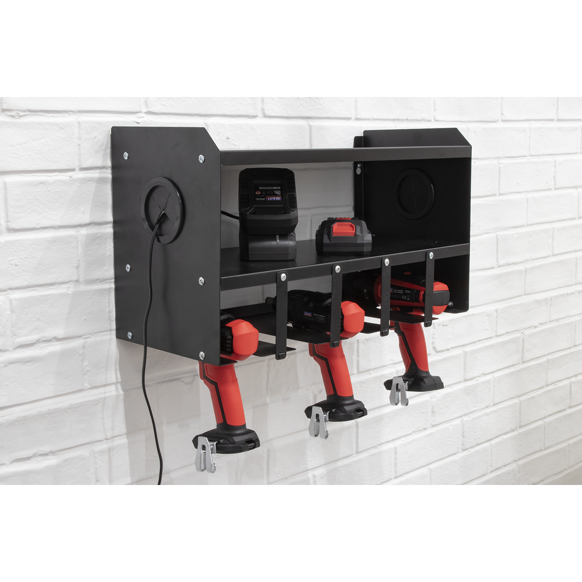 Sealey Power Tool Storage Rack Organiser Holder With Wall Mounting PTSR5