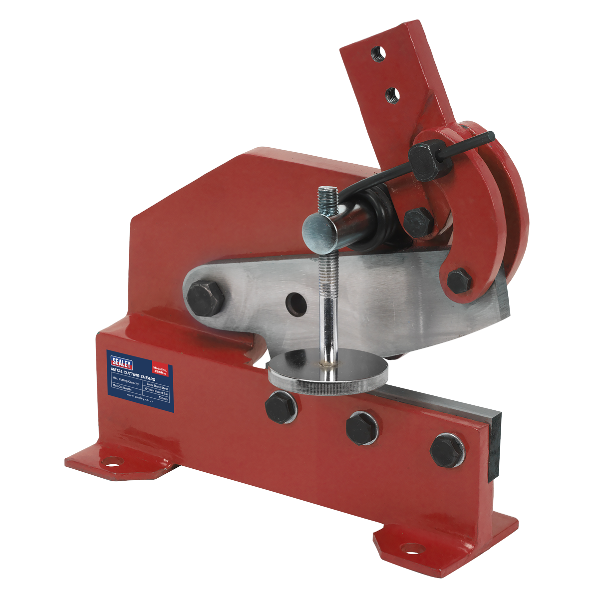 Sealey Ø11mm Round Metal Cutting Shears 5mm Sheet Capacity Steel-Plate Red 3S/5R
