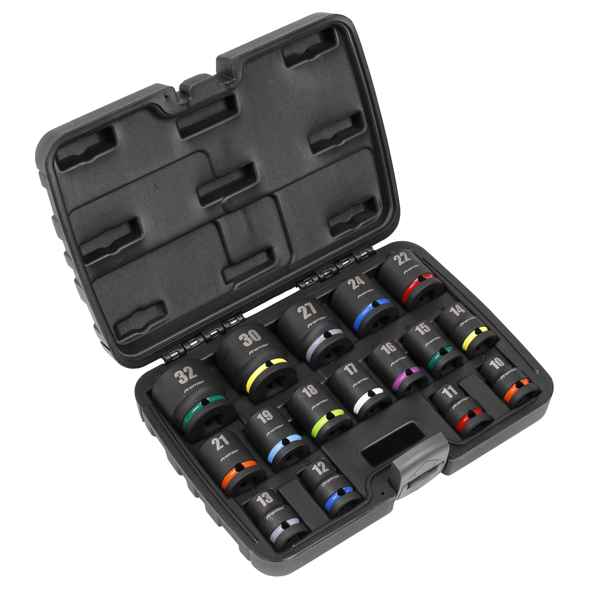 Sealey Impact Socket Set in Storage Case 16 Pieces 1/2" Square Drive AK5625M
