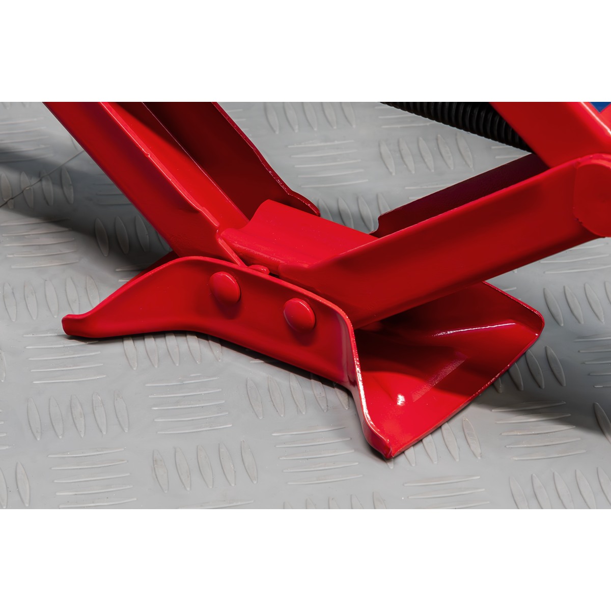 Sealey 1 Tonne Heavy Duty Scissor Jack With Fine Rolled Thread - Red 57M