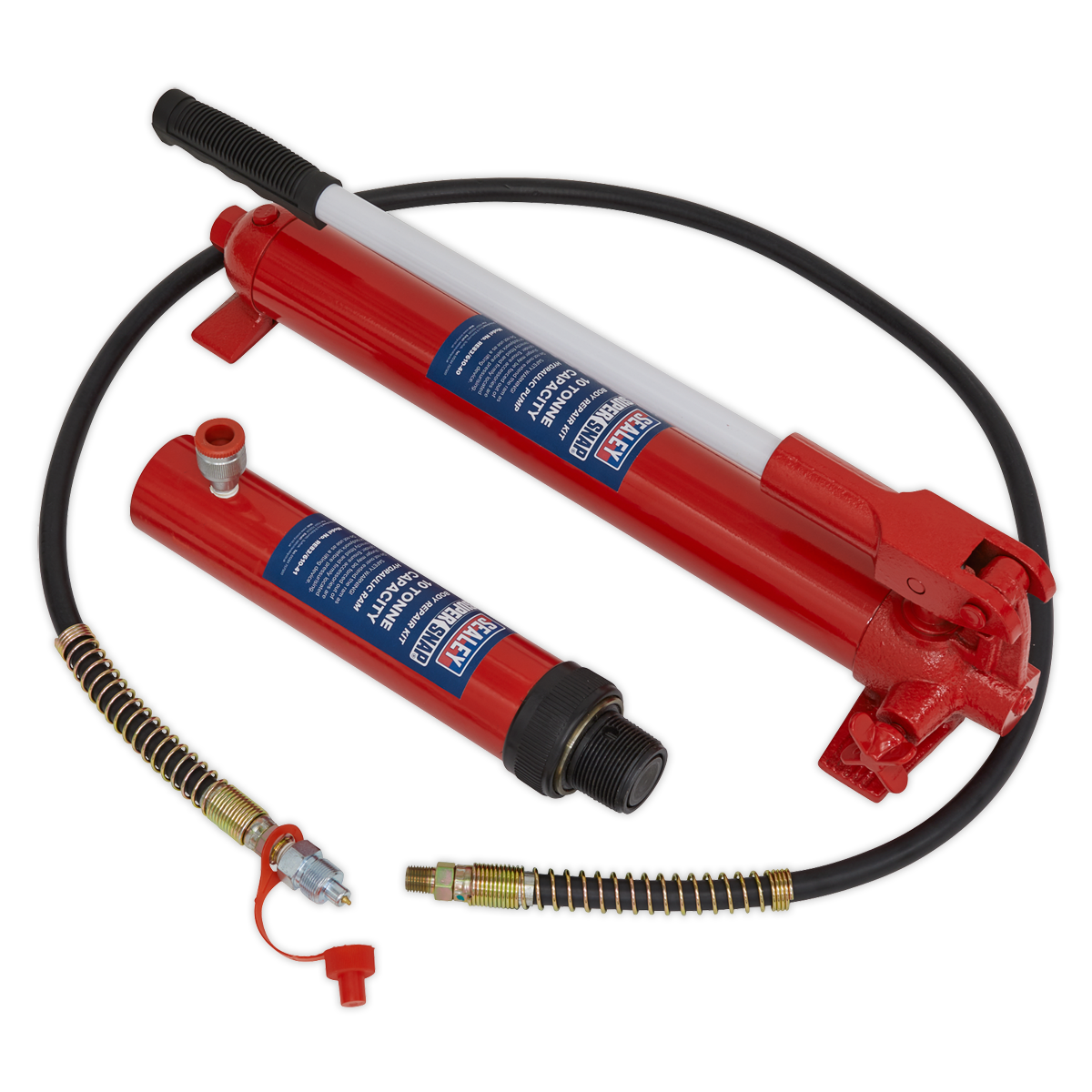 Sealey SuperSnap Push Ram With Pump & Hose Assembly 10 Tonne Workshop 610/45