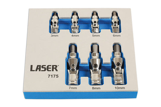 LASER 7175 Universal Joint Socket Wrench Set Chrome Vanadium Steel Tool Kit