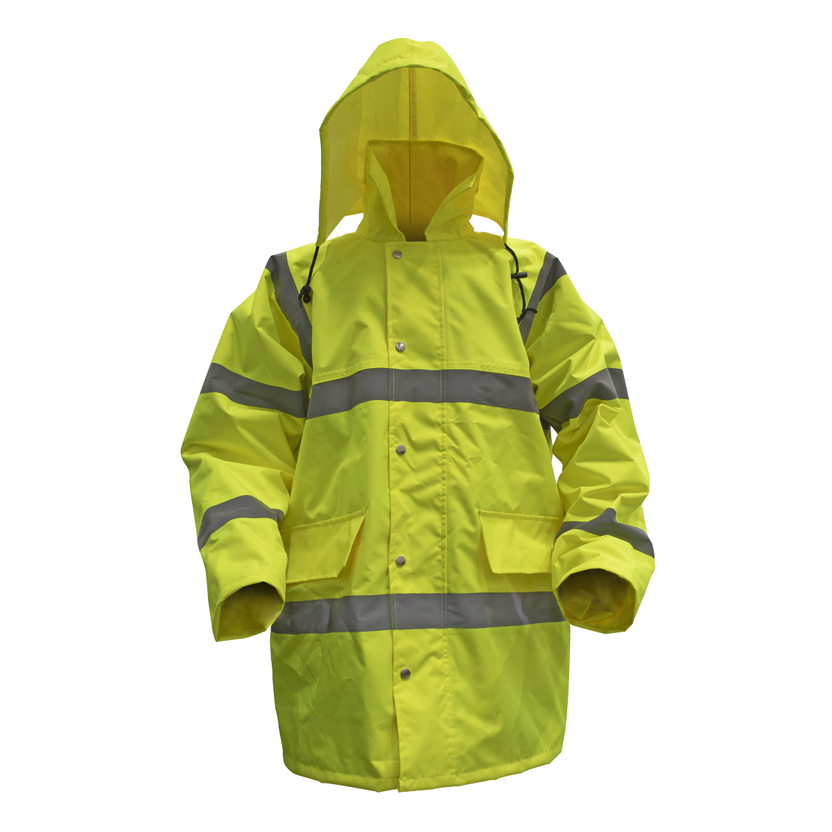 Sealey Hi-Vis Yellow Motorway Safety Jacket Quilted Lining - X-Large XL 806XL