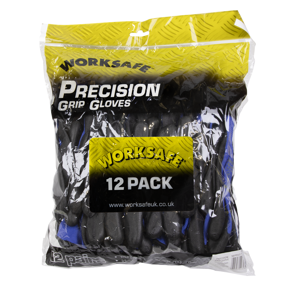 Sealey Lightweight Precision Grip Safety Gloves Large - 12pk Pairs 9117L/12