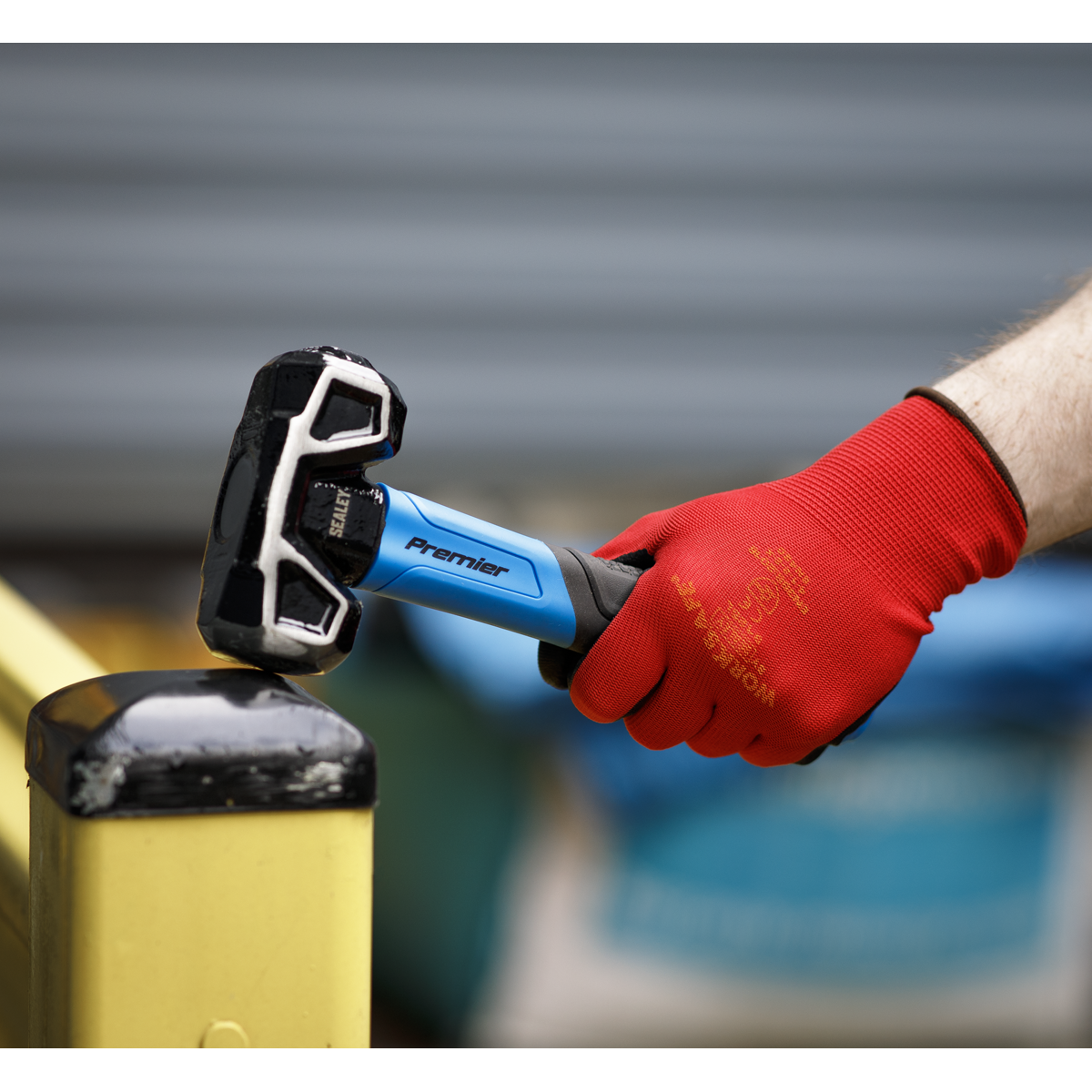 Sealey Flexi Grip Nitrile Palm Workshop Safety Gloves Large - Pair 9125L