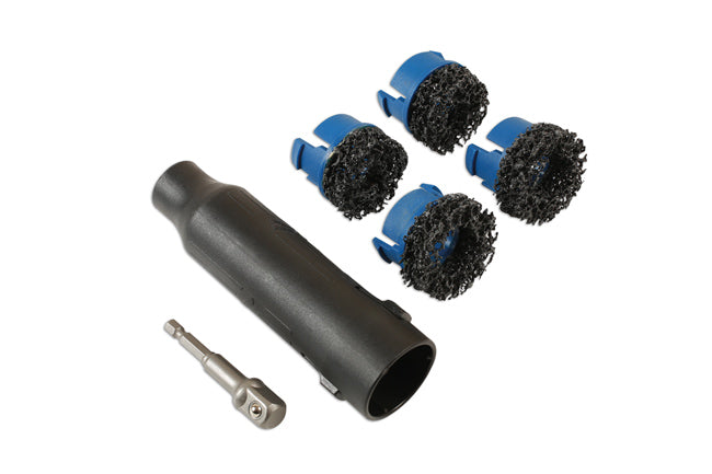 LASER 7197 Hub Cleaning Tool Set Quick Change Handle And Adaptor 6 Pieces