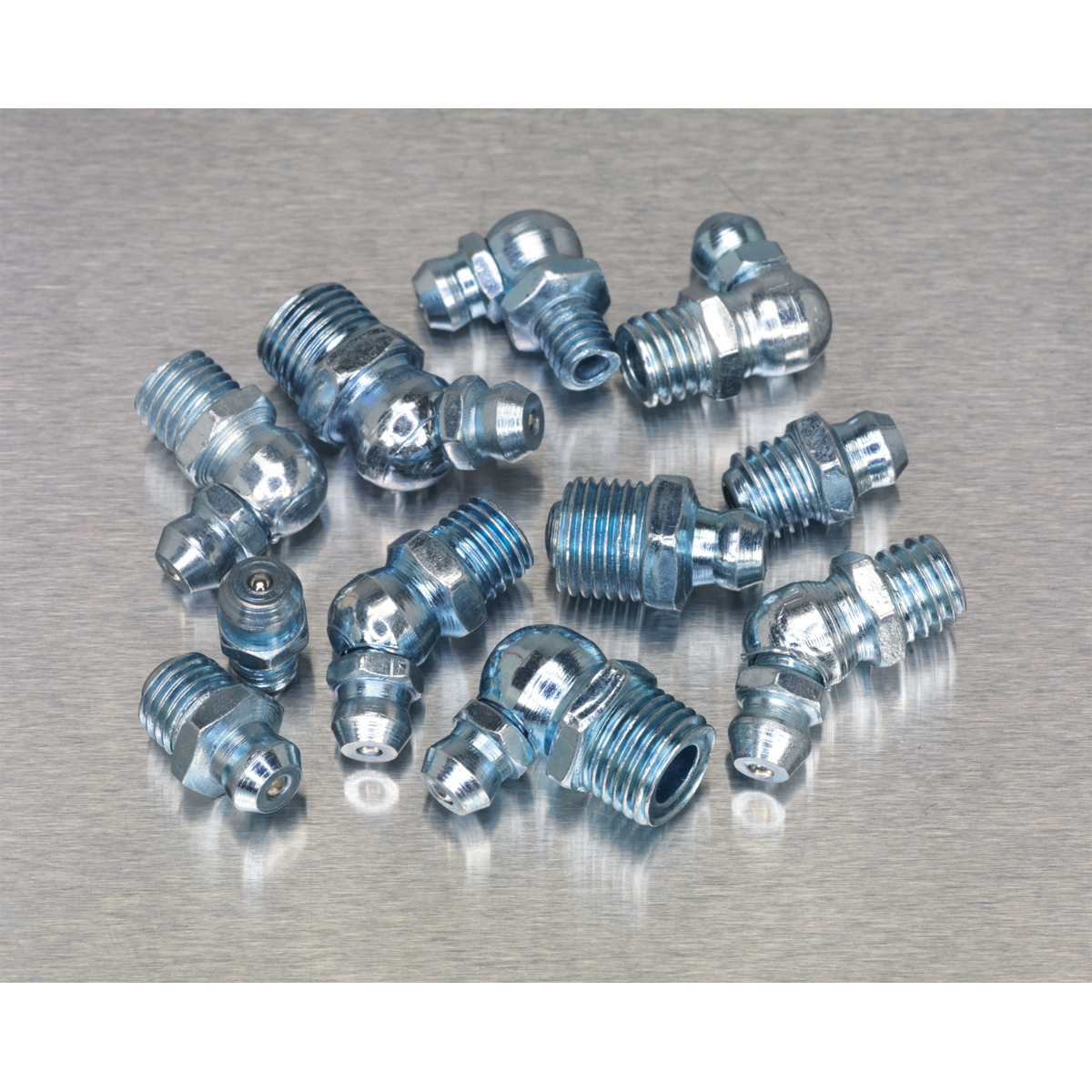 Sealey Grease Nipple Assortment Metric 45° & 90° Angles 115 Piece AB008GN