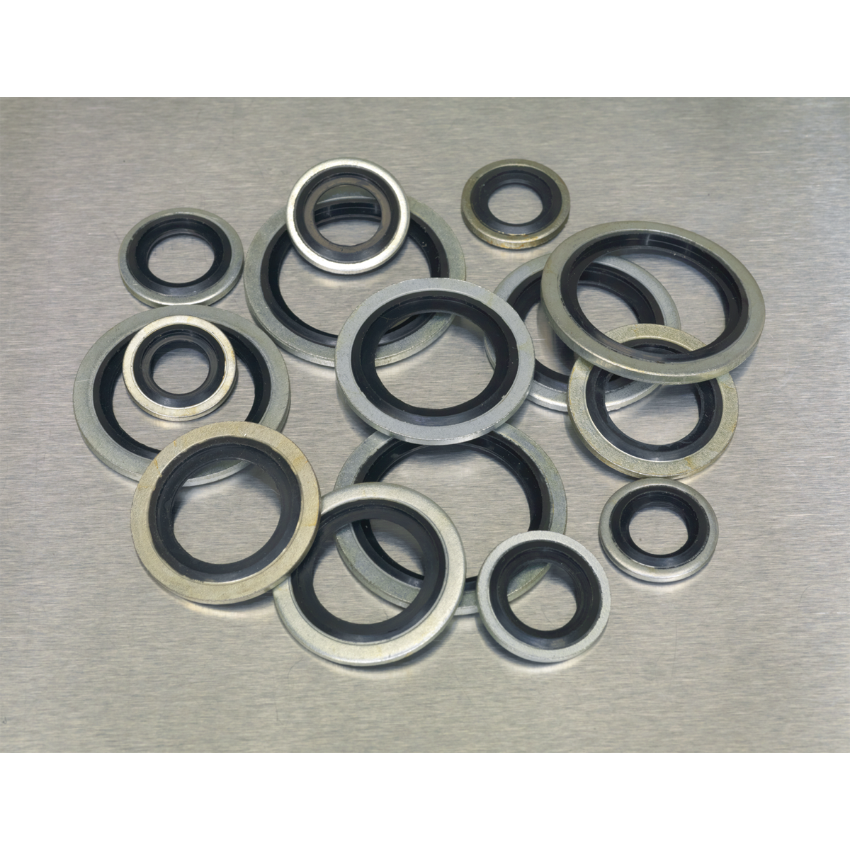 Sealey Bonded Seal Dowty Assortment 88 Pieces Metric Zinc Coated Steel AB010DS