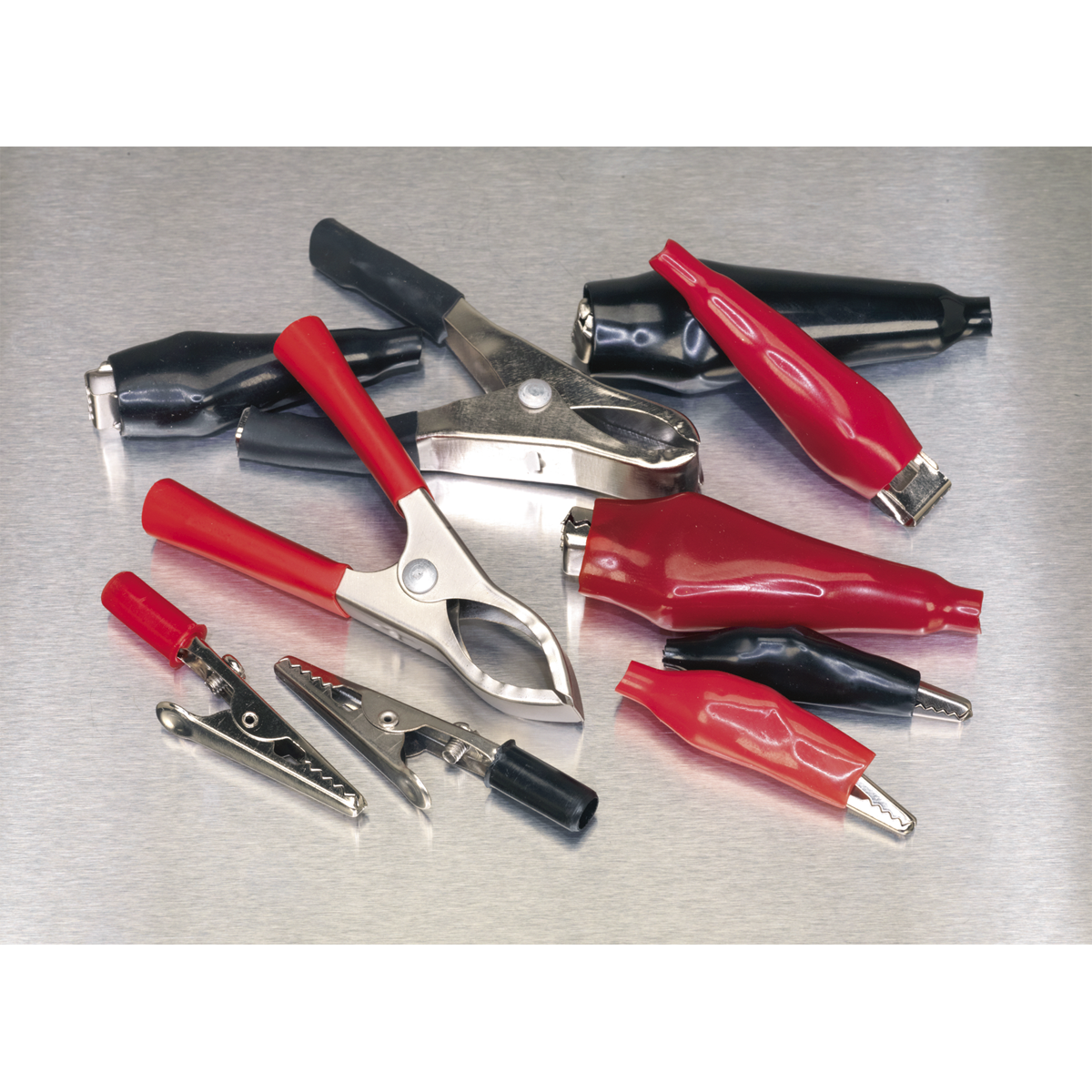 Sealey Crocodile Clip Assortment 60 Pieces Electric Connectors Red/Black AB023CA