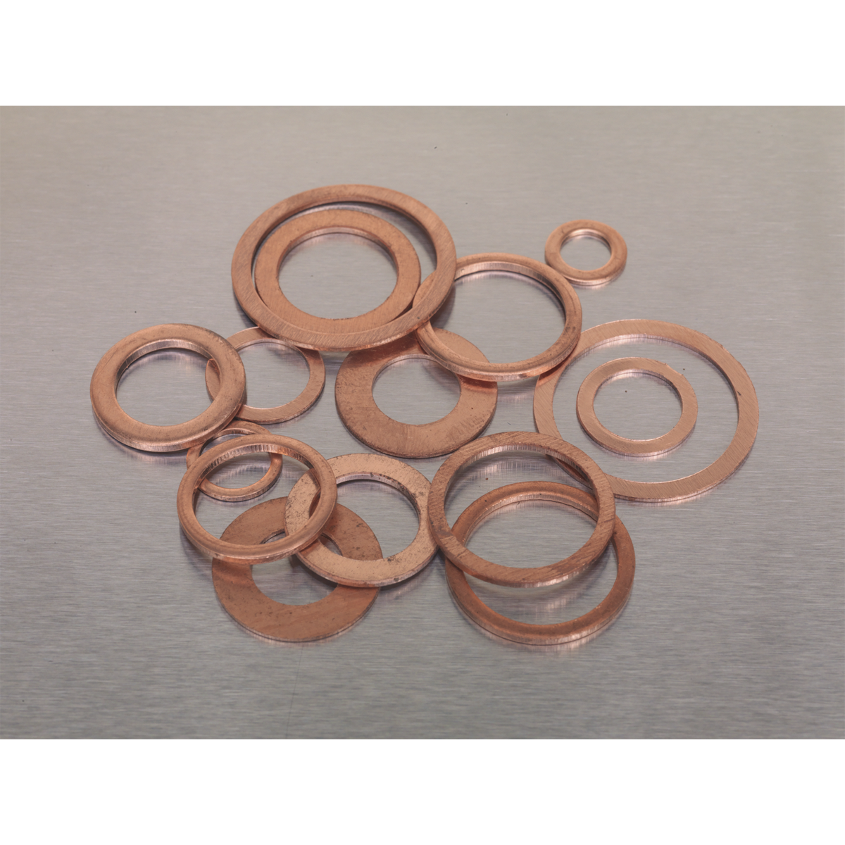 Sealey Diesel Injector Copper Washer Assortment 250 Pieces - Metric AB027CW
