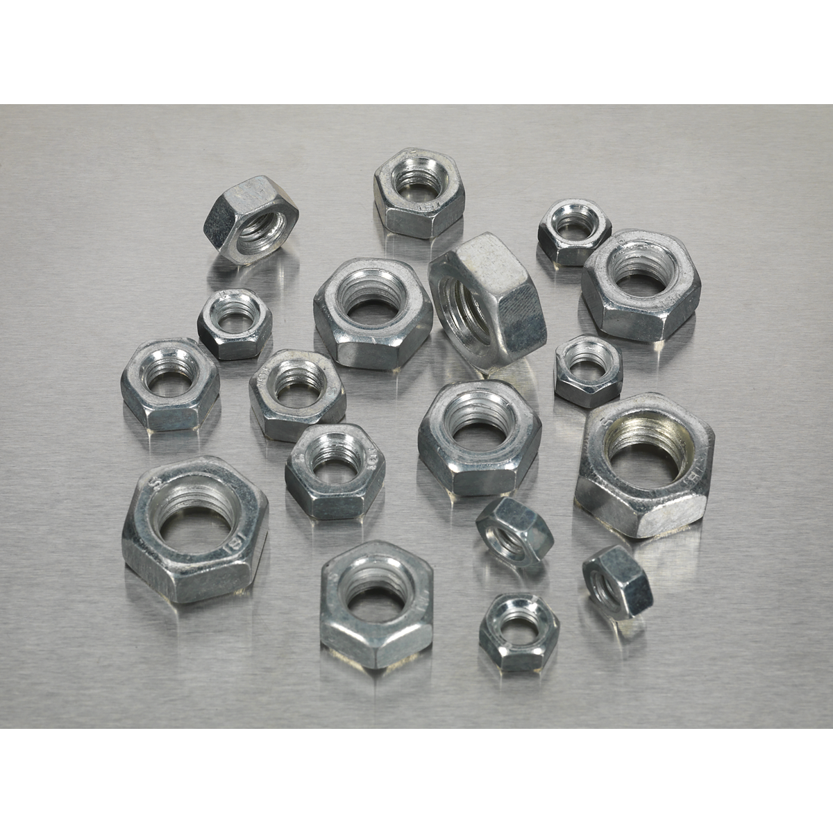 Sealey Steel Nut Assortment 320 Pieces 1/4" - 1/2" Imperial UNC DIN 934 AB030SN