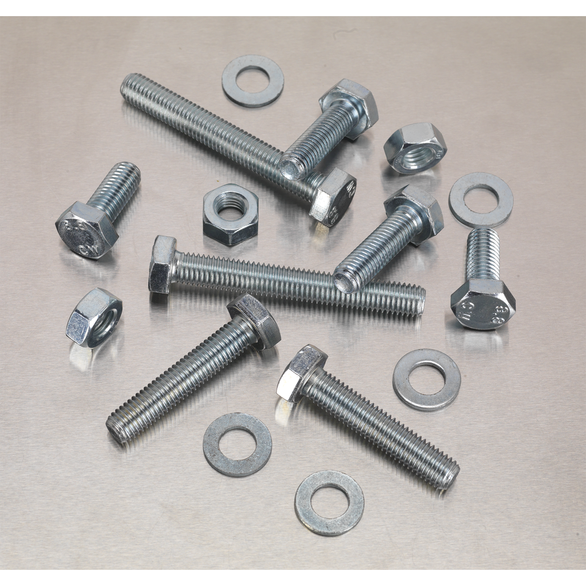 Sealey Set Screw Nut & Washer Assortment 150Pc High Tensile M10 Metric AB052SNW