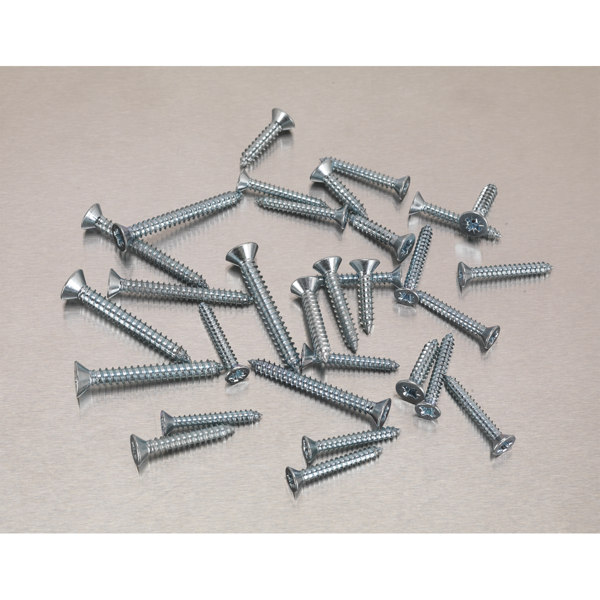 Sealey Self Tapping Screw Assorted 510 Pieces Countersunk Pozi Zinc DIN 7982