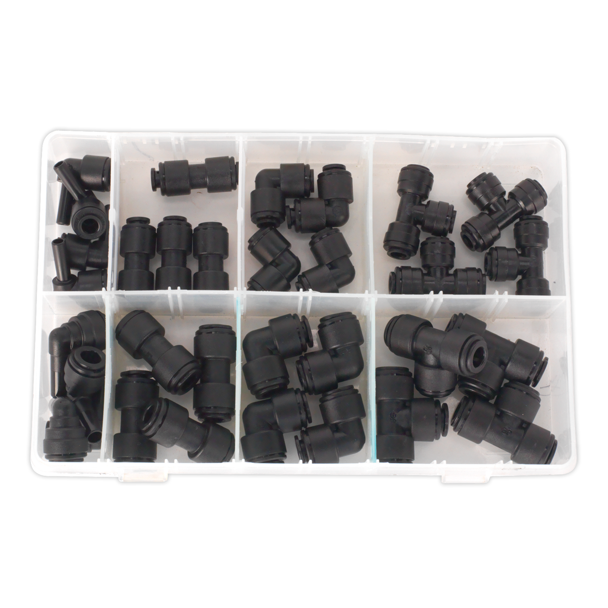 Sealey Speedfit Coupling Assortment 32 Pieces 6 & 8mm Metric Black AB069JG