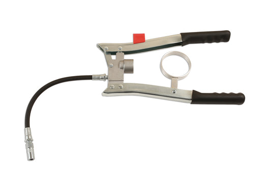 LASER 7215 Double Lever Grease Gun Steel 7500 psi 300 mm Flexi Hose Tool