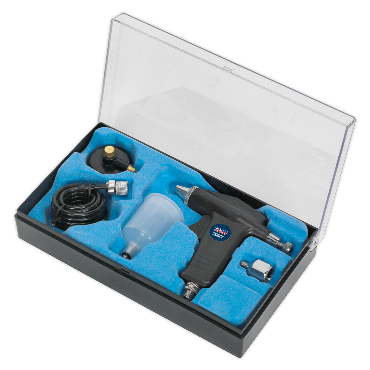 Sealey Air Brush Kit With 1.5m Small-Bore Hose & 1/4" Reduction Nipple AB931