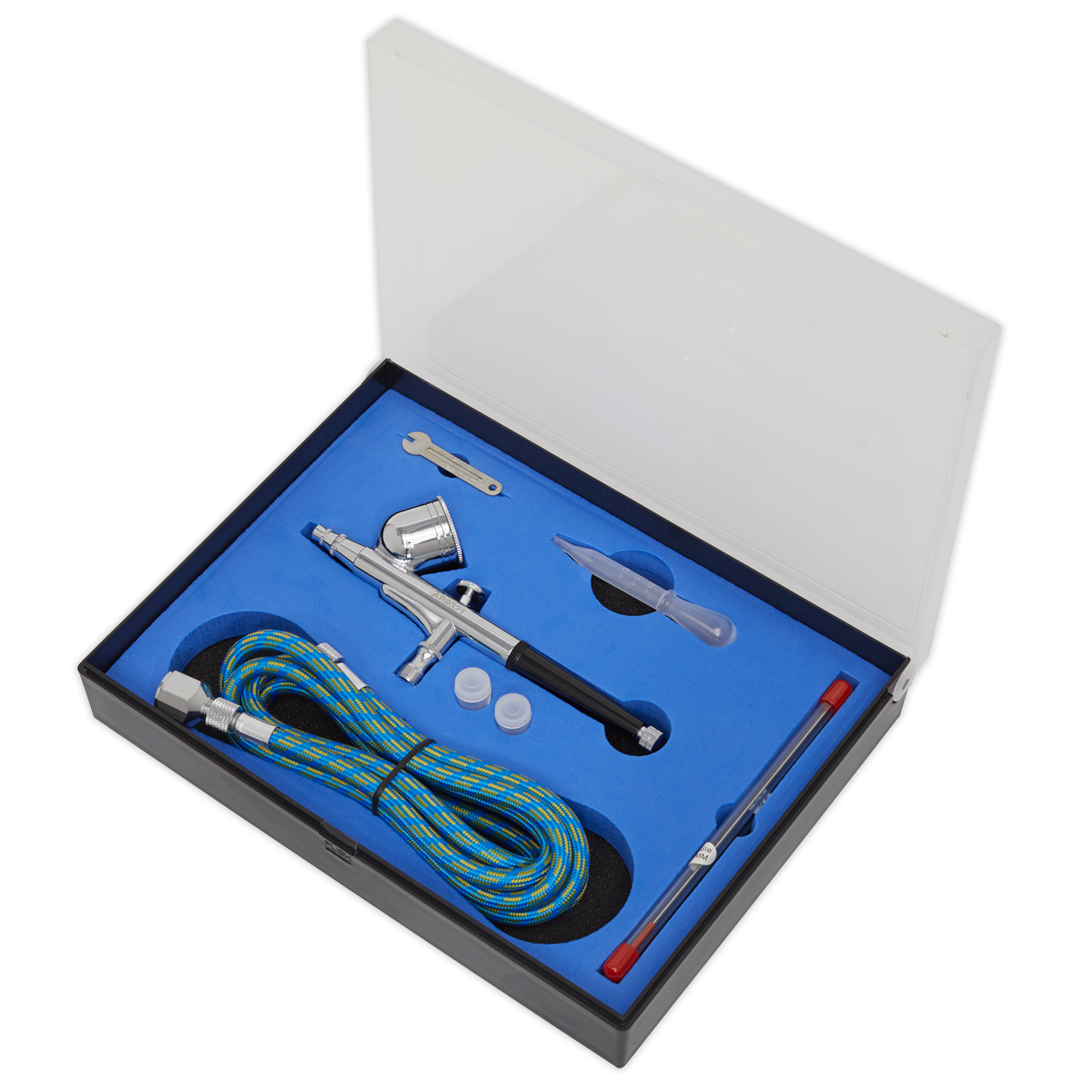Sealey Gravity Feed Air Brush Kit With Double-Action Trigger 0.3mm Nozzle AB9321