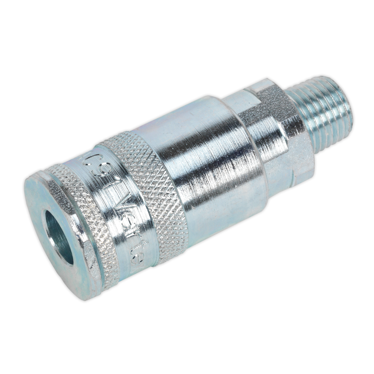 Sealey Coupling Body Male Slim Profile 1/4" BSPT Silver Pack of 50 Pieces AC16BP