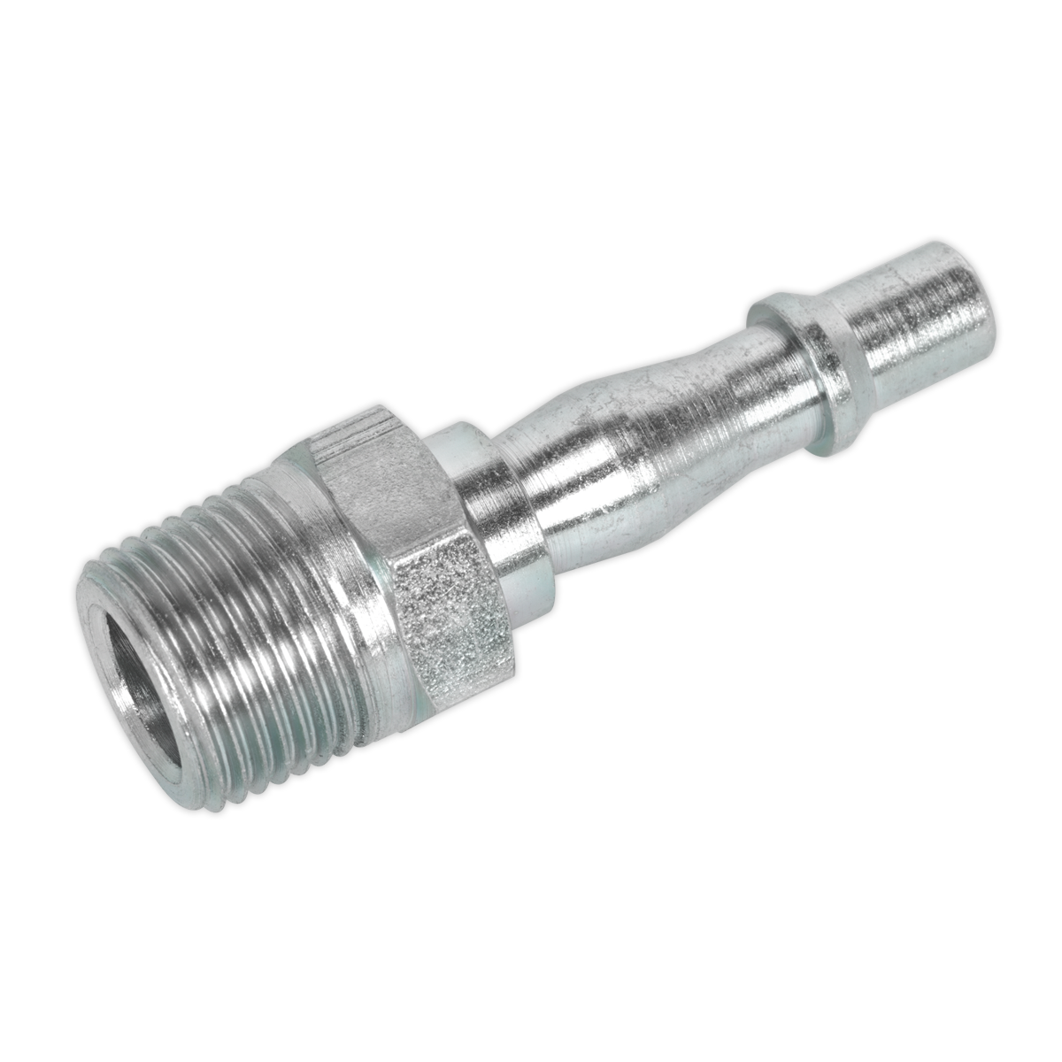 Sealey Screwed Adaptor Male 3/8" BSPT 100 PSI 35-43 CFM Silver - Pack of 5 AC19