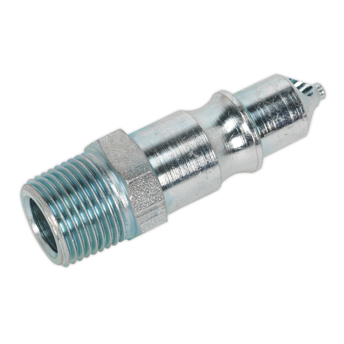 Sealey Screwed Adaptor Male 3/8" BSPT 100 PSI 100-117 CFM Silver Pack of 2 AC25