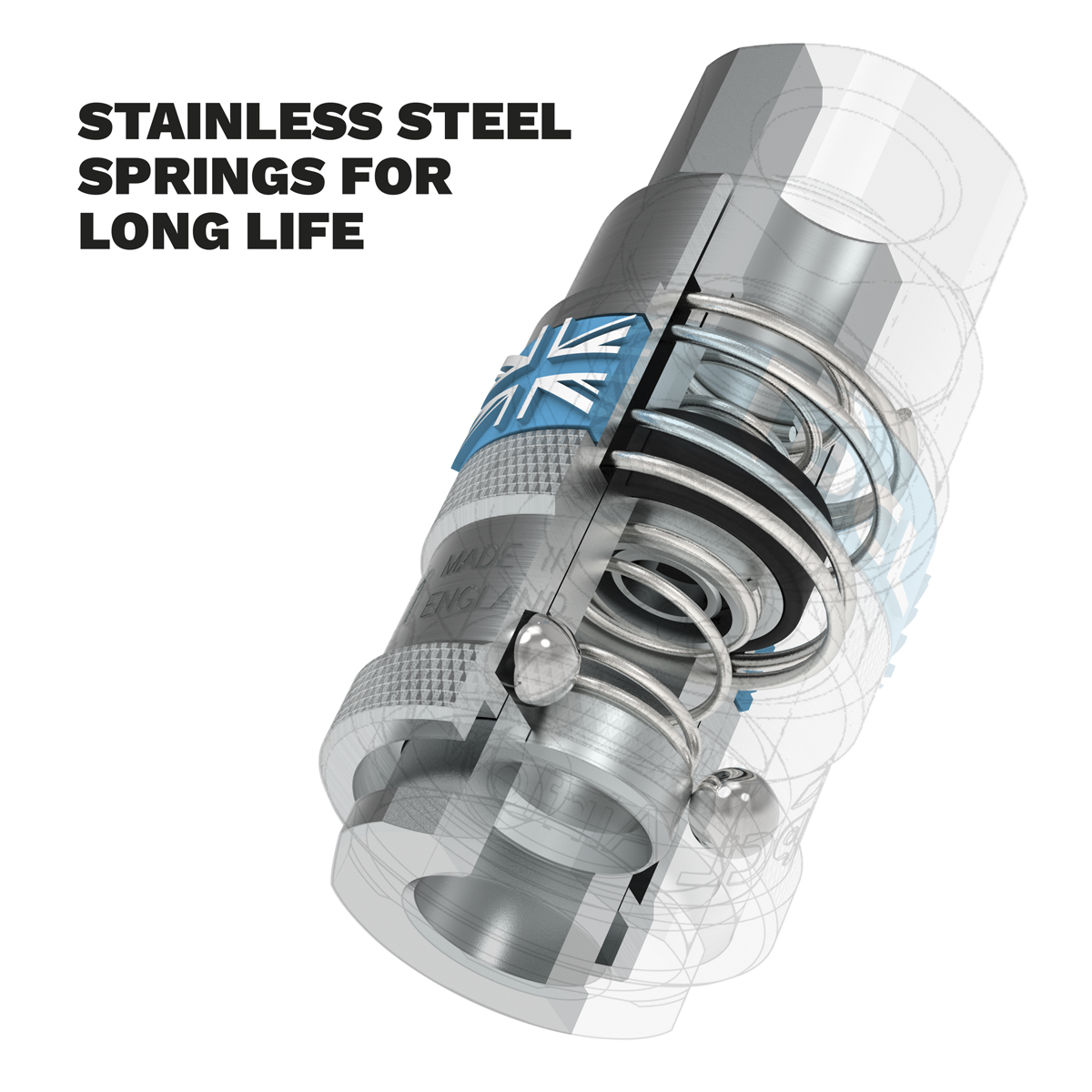 Sealey Coupling Body Male 3/8" BSPT Free Airflow Rate at 100psi 35-43cfm AC62