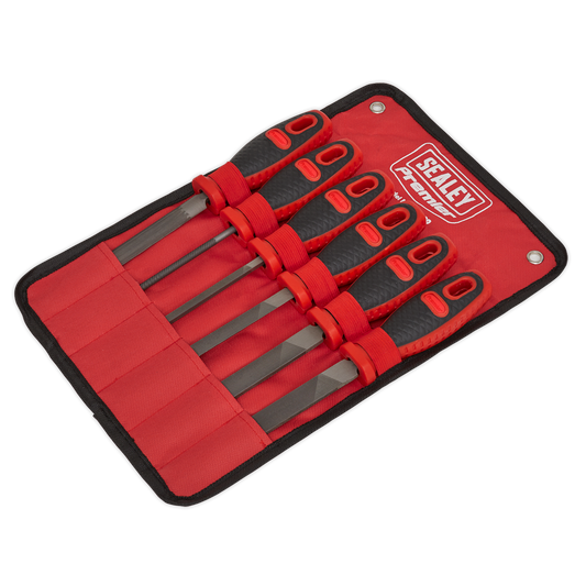 Sealey Engineers File Set With Comfort Grip Handles 6 Pieces 150mm AK580