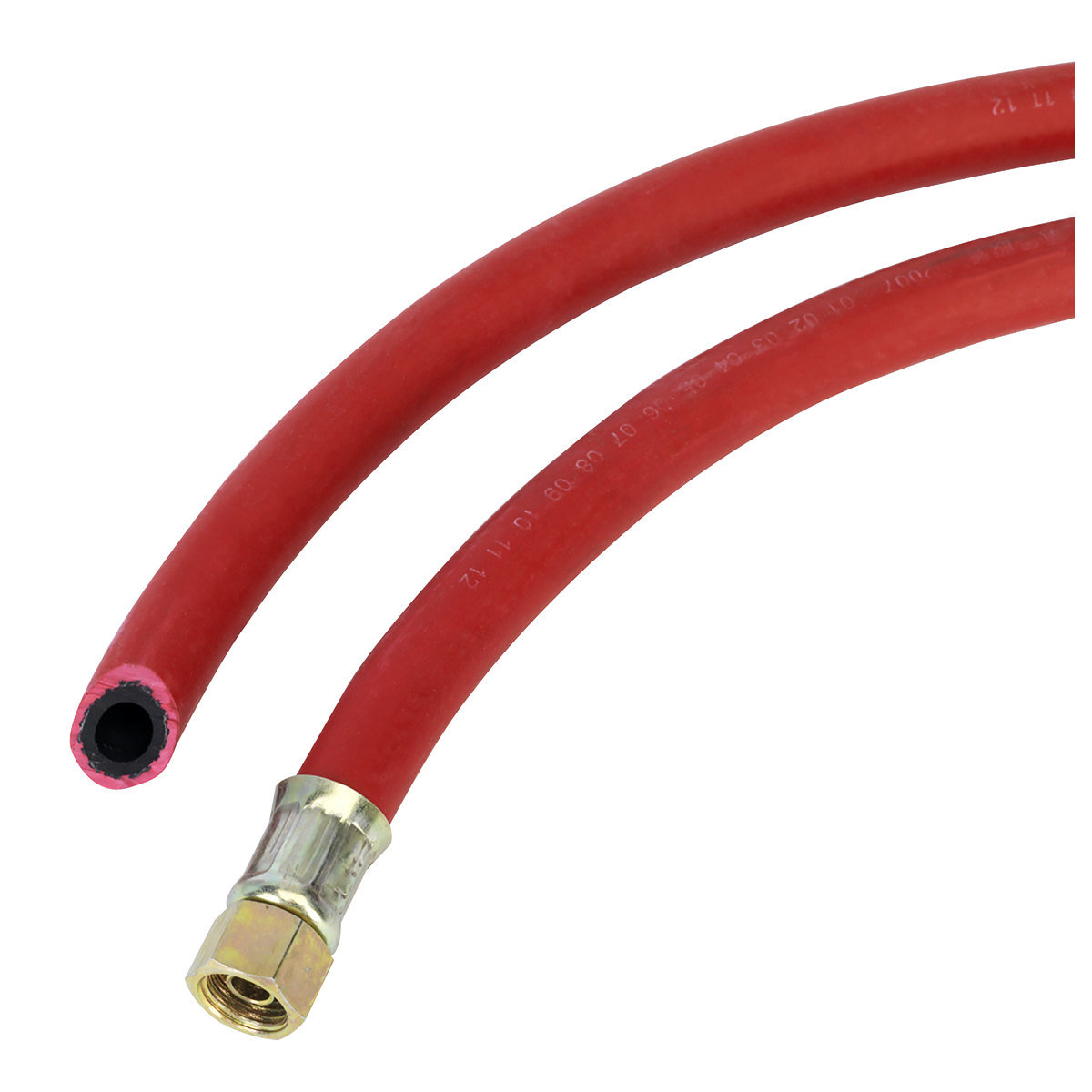 Sealey Air Hose 20m x Ø10mm With 1/4" BSP Female Swivel Unions Red AHC2038