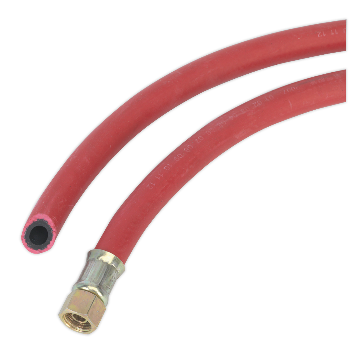 Sealey 5m x Ø8mm Air Hose With 1/4" BSP Female Swivel Unions Silicone-Free AHC5