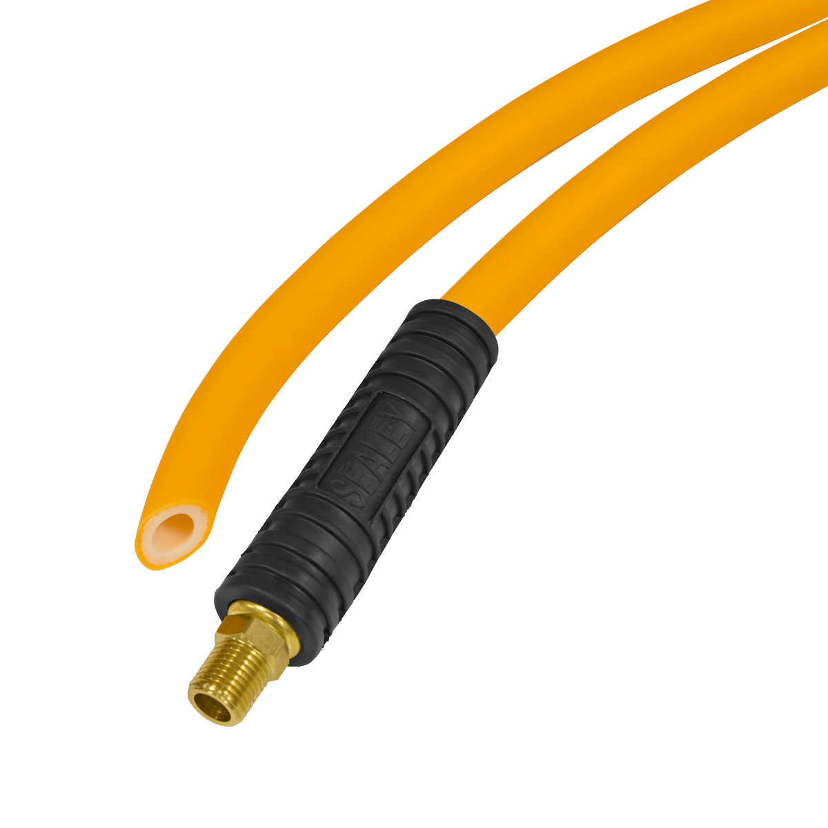 Sealey Air Hose 5 Metres x 8mm Hybrid High Visibility With 1/4" BSP Unions AHHC5