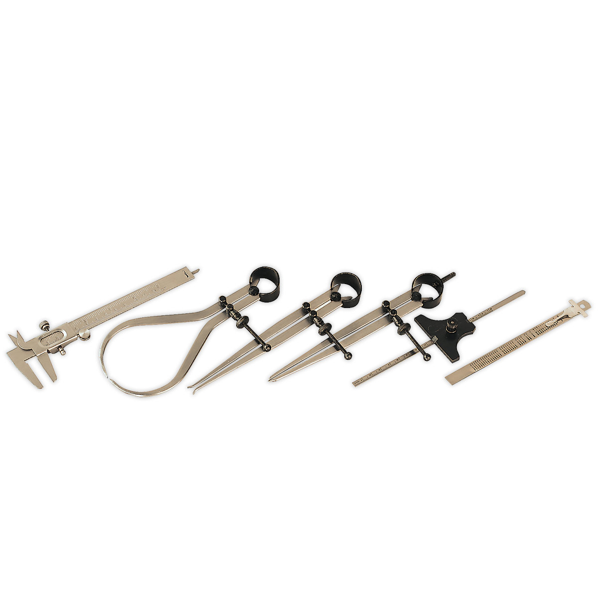 Sealey Professional Measuring Tool Set 6 Pieces Calipers Depth Gauge AK10000