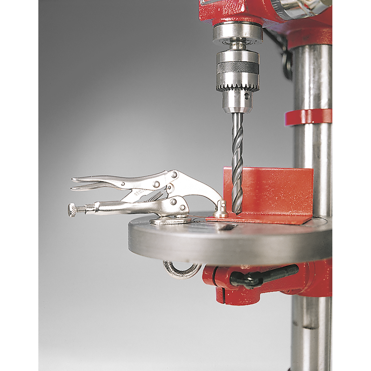 Sealey Drilling Machine Work Grip Clamp Easy-to-Use 230mm - Silver AK214