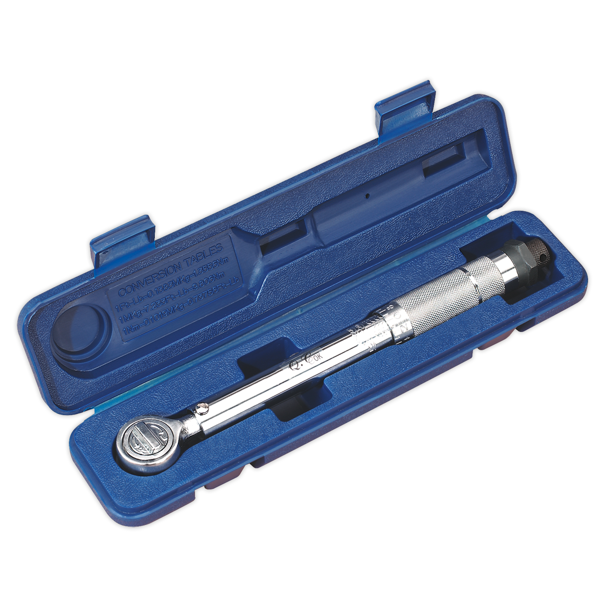 Sealey Micrometer Torque Wrench Ratchet Head 3/8" Drive Chrome Plated AK223