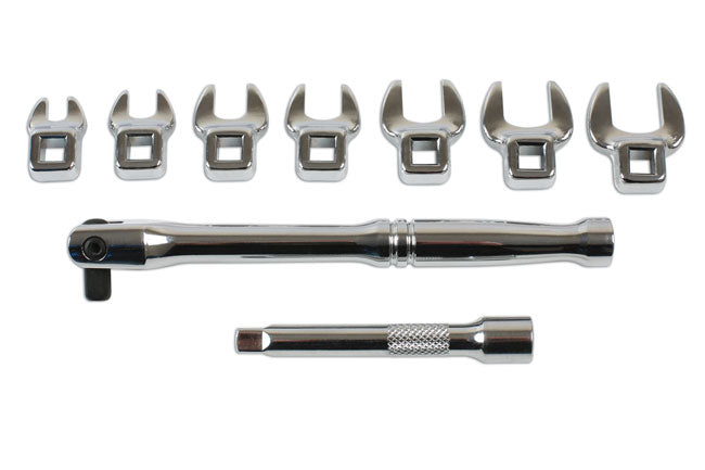 LASER 7294 Brake Pipe Spanner Set 7-14mm Chrome Vanadium Steel In EVA Tray