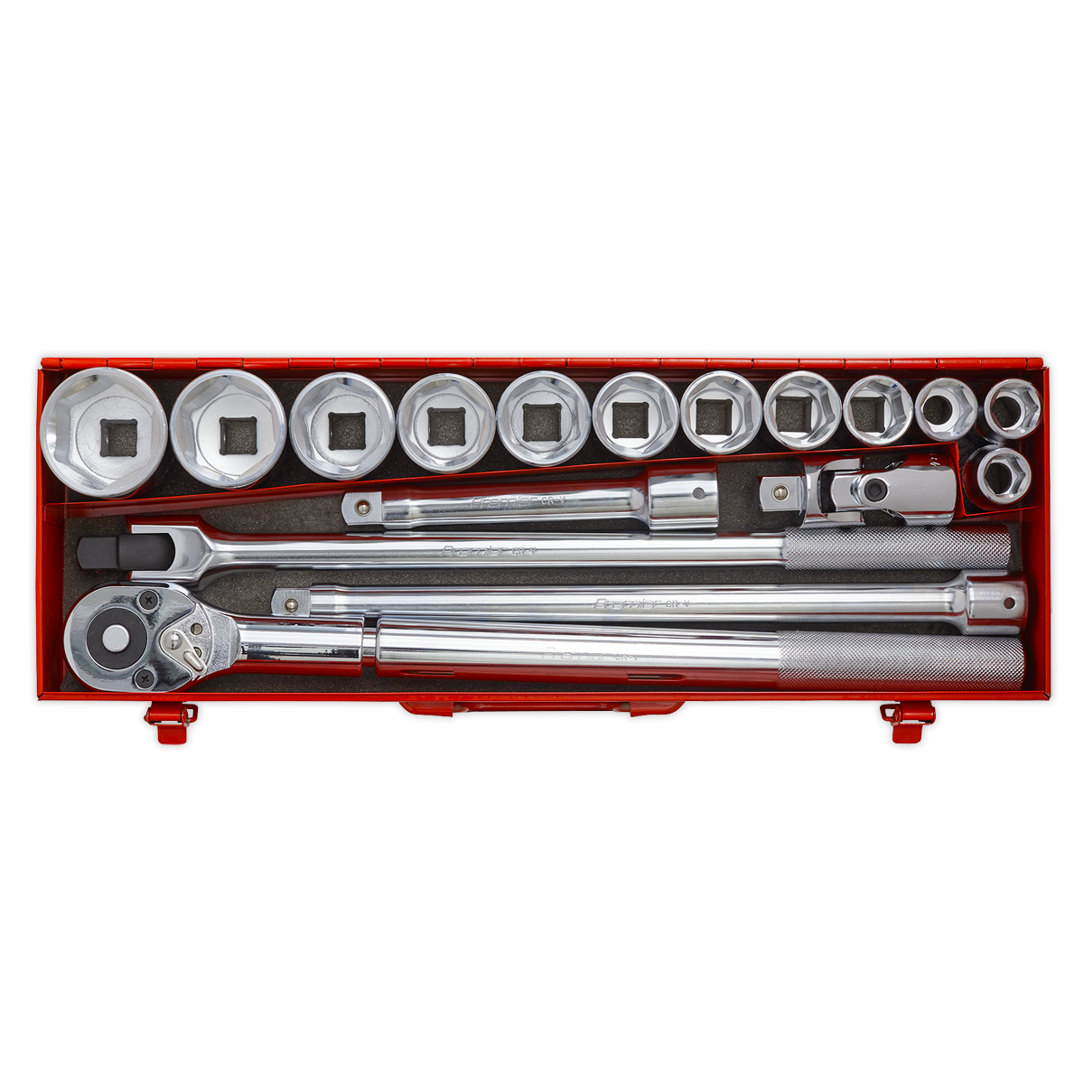 Sealey Socket Set 17 Pieces 3/4" Square Drive WallDrive Metric Silver AK2597
