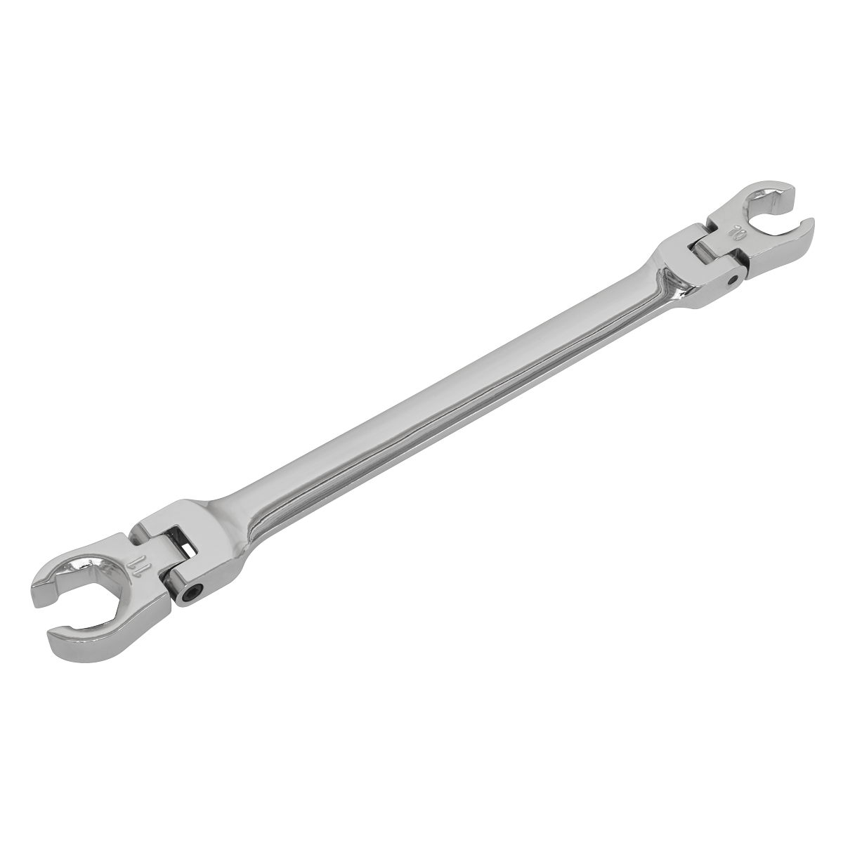 Sealey Flexi-Head Flare Nut Spanner 10 x 11mm Chrome Vanadium Steel AK26521