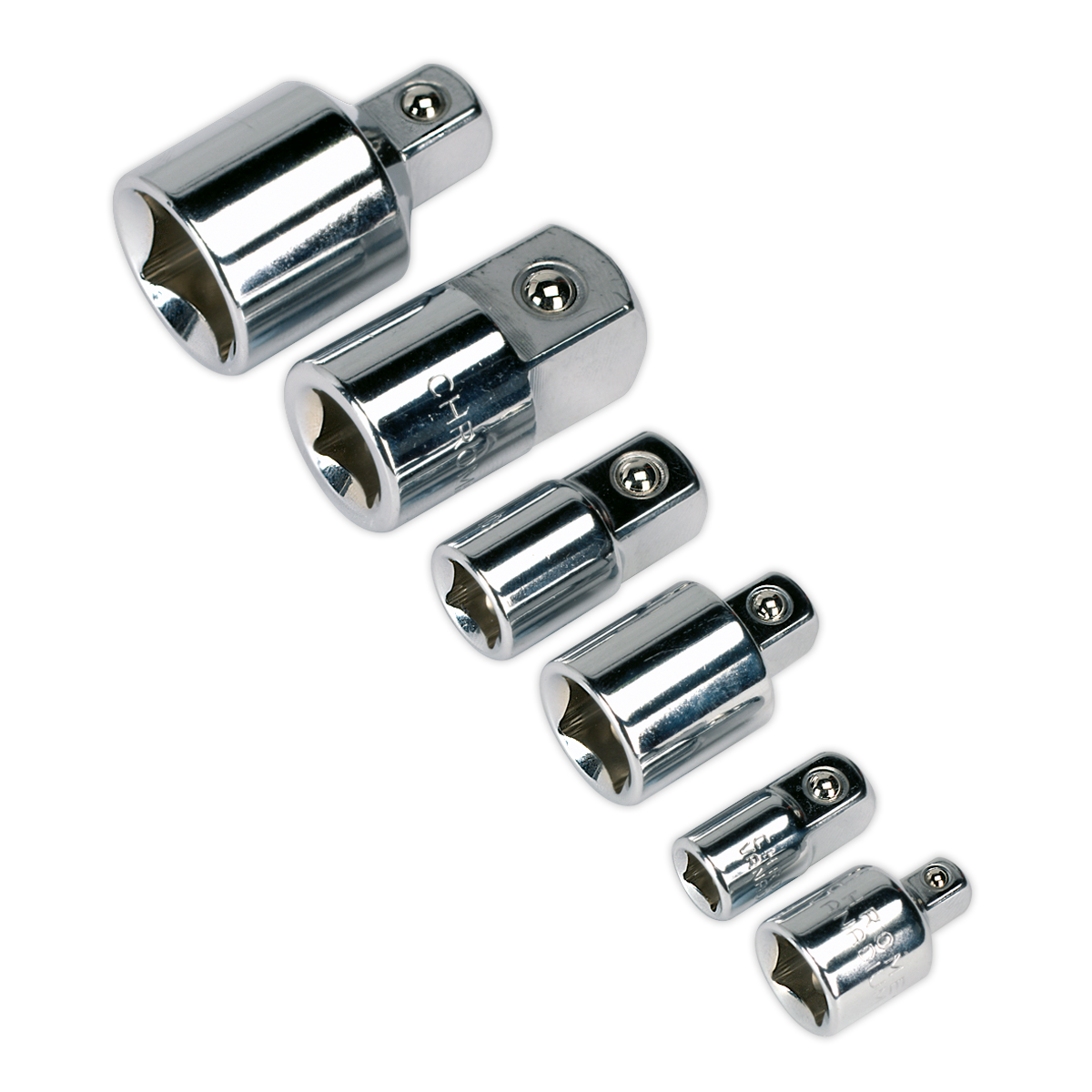 Sealey Socket Adaptor Set 6-Piece Chrome Vanadium Steel In Storage Case AK2736