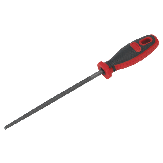 Sealey Smooth Cut Round Engineers File 200mm Comfort Grip Handle AK5862