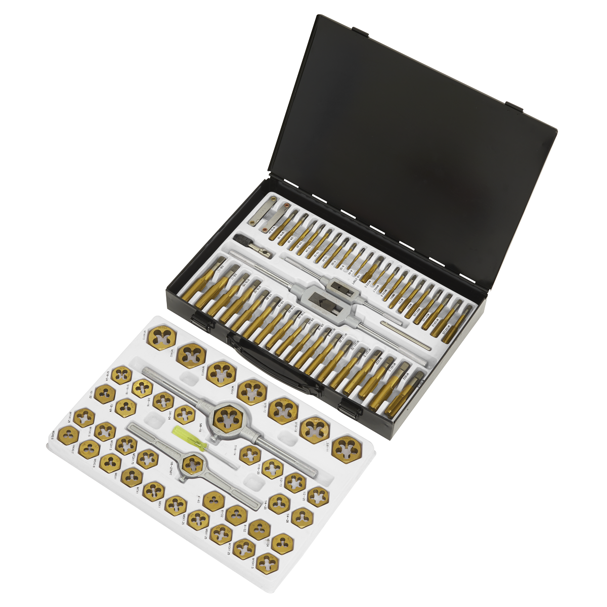 Sealey 86 Pieces Hexagonal Tap & Die Set Metric & SAE/Imperial Tool AK3086HIM