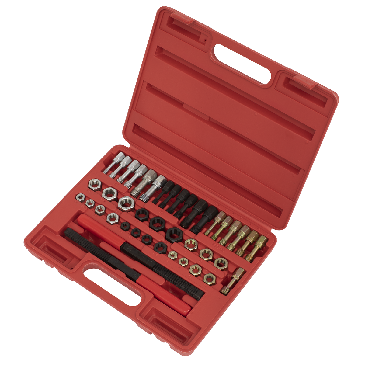 Sealey 42 Pieces Re-Threader Master Kit In Storage Case Metric/UNF/UNC AK311