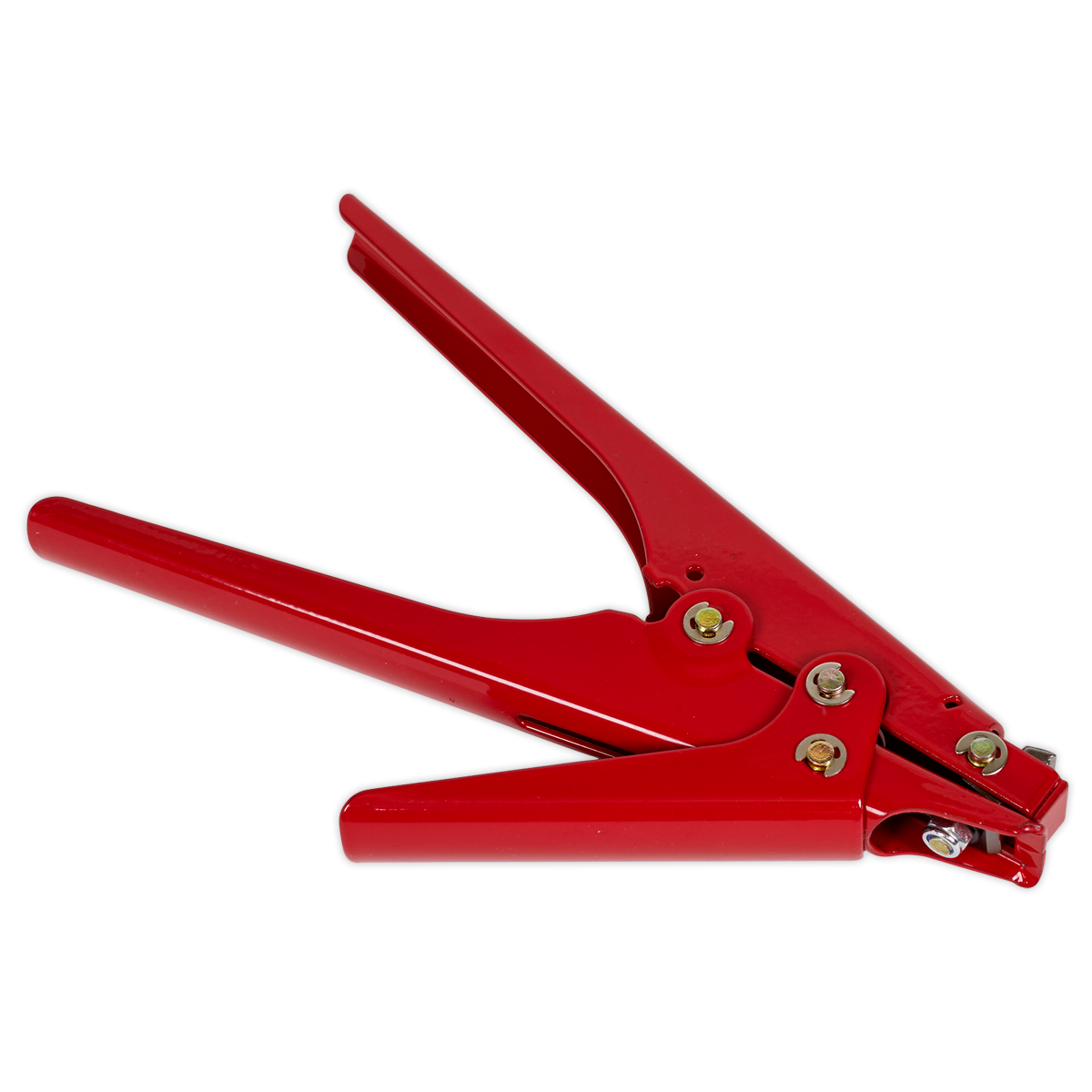 Sealey Cable Tie Fastening Tool Spring Loaded Handle and Cutter Red AK3254