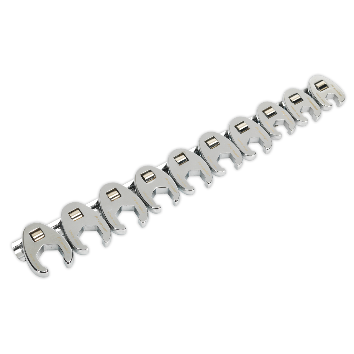 Sealey Crows Foot Spanner Set 10pc 3/8" Square Drive - Metric Heat Treated AK598