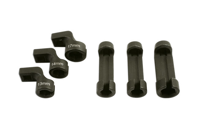 LASER 7337 EGT Sensor Socket Set 6pc 3/8" Drive Black Phosphate Steel Tool Kit