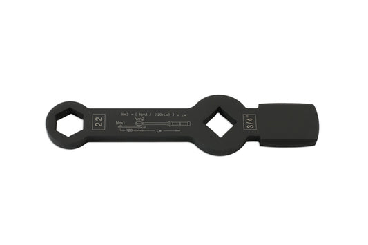 LASER 7340 HGV Brake Caliper Wrench 22mm Steel 3/4" Drive For MAN TGL Vehicles