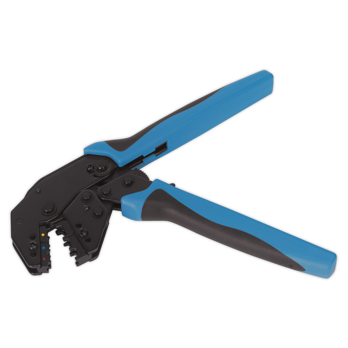 Sealey Angled Head Ratchet Crimping Tool - Insulated Terminals 30mm AK3863