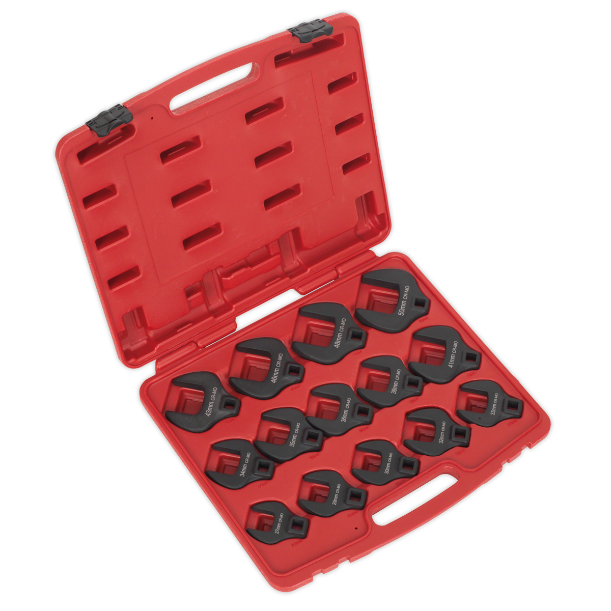 Sealey Crows Foot Spanner Set 14 Pieces 1/2" Square Drive Metric AK59831