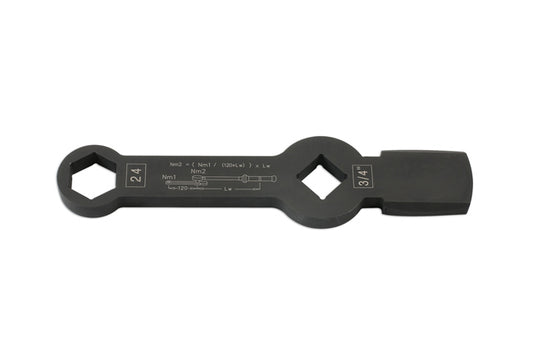LASER 7341 HGV Brake Caliper Wrench 24mm 3/4" Drive For Mercedes Actros Atego